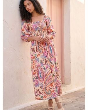 Roman Petite Paisley Print Dress - Pink
