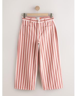 Next Lightweight Denim Patch Pocket Cropped Jeans - Red