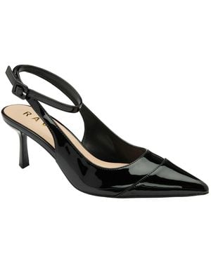Ravel Slingback Court Shoes On A Kitten Heel - Black
