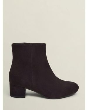 Hobbs Chocolate Evelyn Suede Ankle Boots - Black
