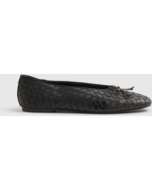 River Island Woven Ballet Flats - Weiß