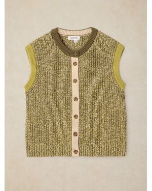 White Stuff Twist Button Tank Top - Natural