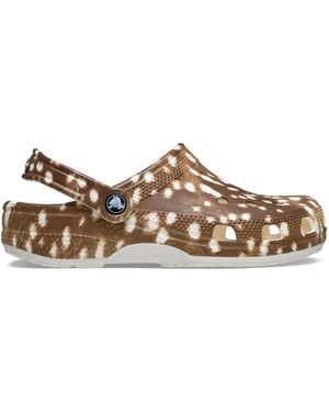 Crocs™ Deer Print Classic Clogs - Brown