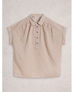 White Stuff Orla Button Through Shirt - Natur