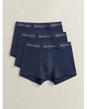 GANT Stretch Cotton Boxers 3 Pack - Blue