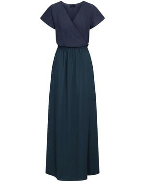 Hot Squash Chiffon Maxi Dress - Blau