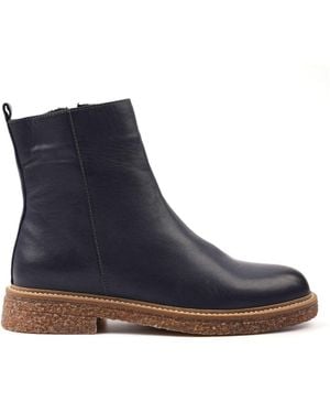 Lunar Mars Leather Ankle Boots - Blue