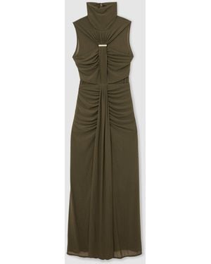 Reiss Colette Ruched Sleeveless Maxi Dress - Grün