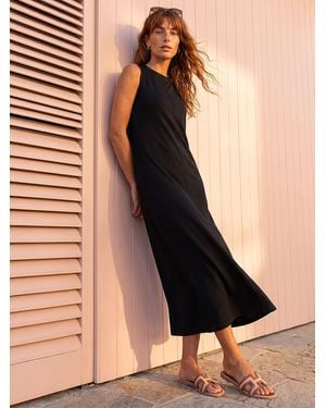 Roman Sandwash Stretch Midi Dress - Black