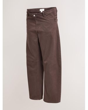 Next Chocolate Maternity Barrel Leg Denim Jeans - Brown