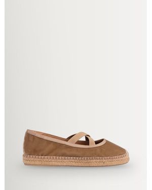 Penelope Chilvers Chico Espadrille Cross Strap Shoes - Natural