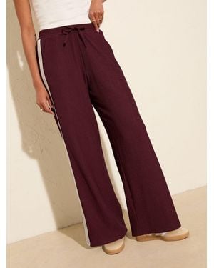 Friends Like These Crinkle Jersey Wide Leg Pants - Purple