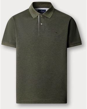 Hackett Classic Fit Short Sleeve Mercerised Polo Shirt - Green