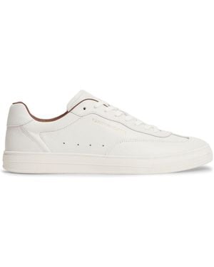 Tommy Hilfiger New York Label Luxe Leather Sneakers - White
