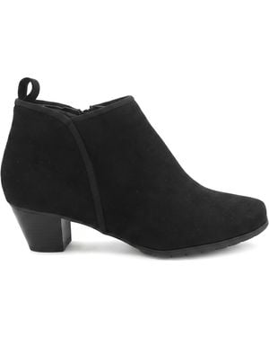 Pavers Wide Fit Smart Block Heel Ankle Boots - Black