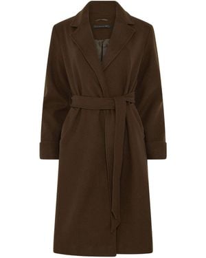 PixieGirl Petite Wrap Belt Coat - Brown
