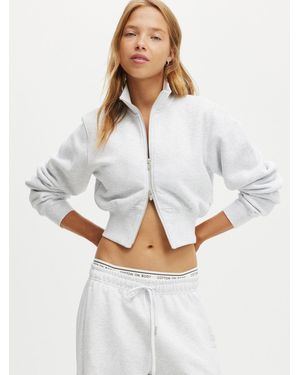 Cotton On Cotton On Plush Fitted Zip Through Jacket - White