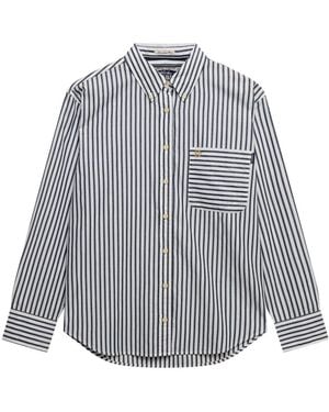 Superdry Poplin Relaxed Long Sleeve Shirt - Gray