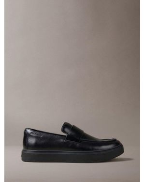 Calvin Klein Leather Hybrid Cupsole Loafers - Gray