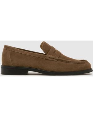 schuh Taupe Raymon Suede Loafers - Brown