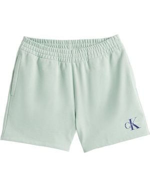 Calvin Klein Monologo French Terry Shorts - Blue