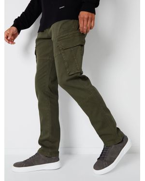 Threadbare Cargo-Hose Aus Baumwolle Mit Stretch Und Taschen - Grün