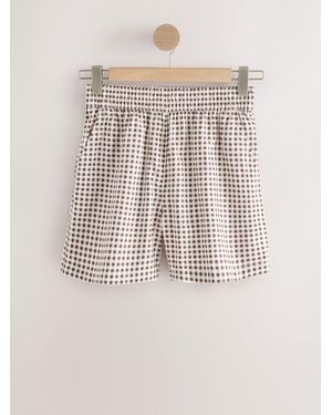 Next Linen Rich Summer Shorts - Natural
