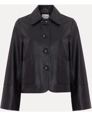 Phase Eight Pippa Leather Jacket - Black