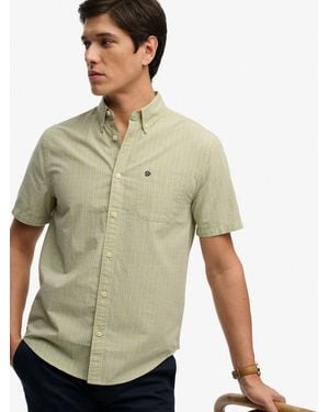 Superdry Preppy Poplin Short Sleeve Shirt - Green