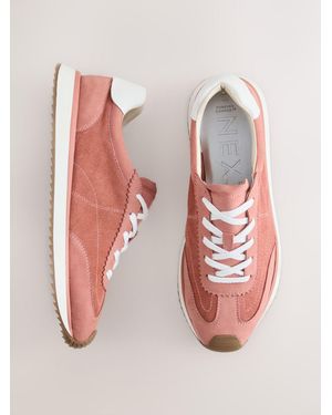 Next Rose Forever Comfort Suede Sneakers - Pink