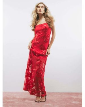 River Island Sleeveless Cornelli Maxi Dress - Red