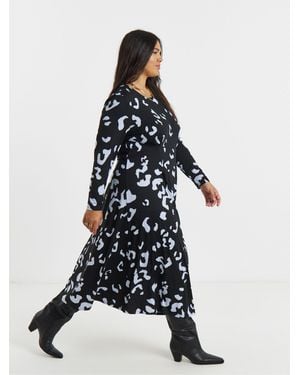 Simply Be Supersoft Cinch Detail Midi Dress - White