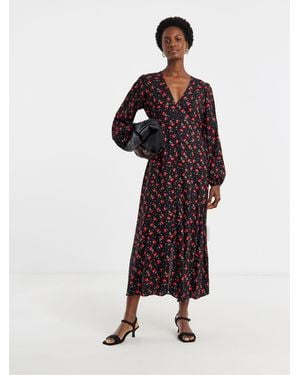 JD Williams Button Through Tea Dress - Red