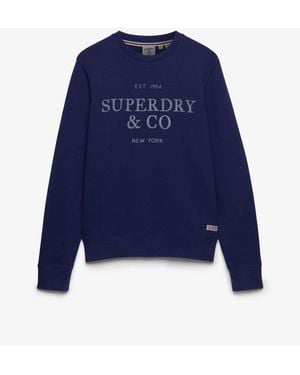 Superdry Dark 1954 Company Relaxed Sweatshirt - Blue