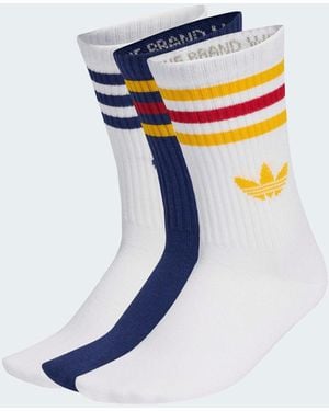 adidas Originals/ Crew Three Stripe Socks 3 Pairs - Blue