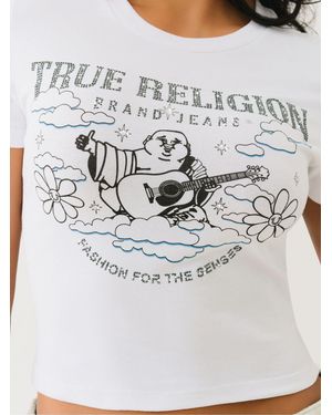 TRUE RELIGION Crystal Buddha Baby T-Shirt - Grey