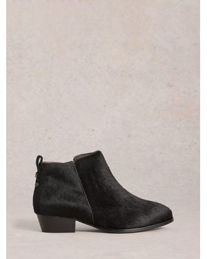 White Stuff Stuff Wide Fit Pony Ankle Boots - Black