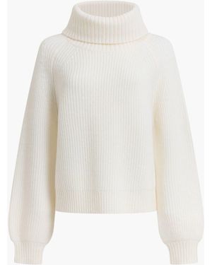 French Connection Kessy Drapped Funnel Neck Knit Jumper - White