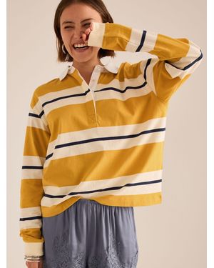 Anthropologie Stripe Rugby Shirt - Yellow