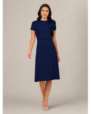 Adrianna Papell Ruffle Bodice Midi Dress - Blue