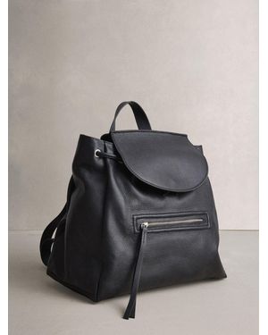Next N. Premium Leather Rucksack - Gray