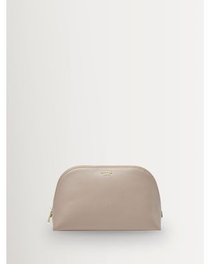 Aspinal of London Classic Soft Saffiano Toiletry Case - Natural