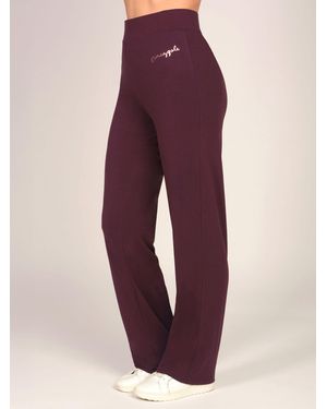 Pineapple Viscose Jersey Sweatpants - Purple