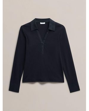 Hobbs Lennox Ribbed Shirt - Blue