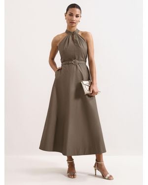 Phase Eight Krystel Halter Dress - Natural