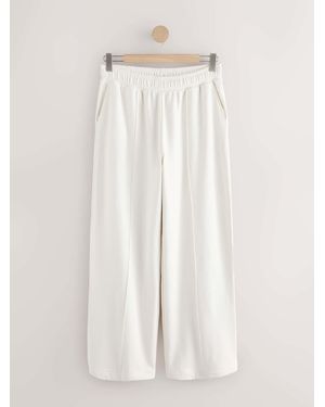 Next Ecru Wide Leg Sweatpants - Natural