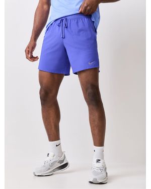 Nike Dri-Fit Stride 7 Inch Briefs Lined Running Shorts - Blue