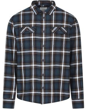 Mountain Warehouse Trace Langärmeliges Flanellhemd Für Herren - Blau