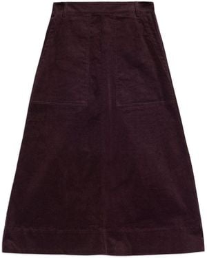 Albaray Burgundy Cord A-Line Skirt - Purple