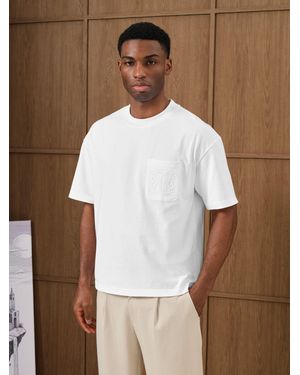 Mauvais Embossed Monogram Pocket T-Shirt - White